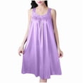 thumbnail image 5 of Sakmal Nightgowns for Women Victorian Sleep Tanks Vintage Sleepshirt Sleeveless Purple Sleep Tanks, 5 of 5