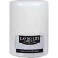 thumbnail image 1 of Candle-Lite 9049190 4 en Blanc Sans Parfum Bougie Pilier - Lot de 12, 1 of 1