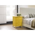 thumbnail image 3 of Nmkwnr 3 Drawer Beside Table with Handle, Nightstand for Living Room, Bedroom, Yellow, 3 of 6