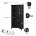 thumbnail image 2 of Bush Furniture Salinas Tall 5 Shelf Bookcase in Vintage Black, 2 of 4