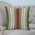 thumbnail image 4 of 20x20 Pillow Covers Set of 2, Sage Green Throw Pillow Covers Decorative Couch Cushion Case, Farmhouse Wood Grain Vintage Brown Striped Microfiber Square Pillowcases for Bedroom Car Living Room, 4 of 7