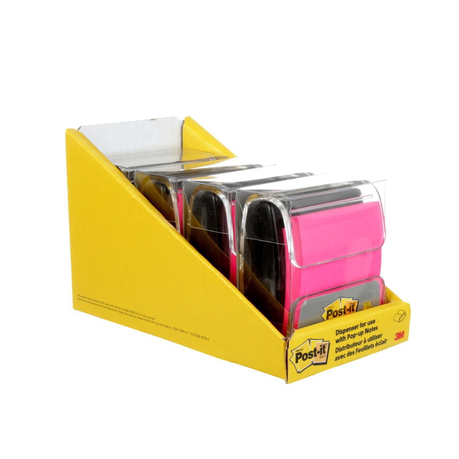 Distributeur de feuillets éclair super collants WD-330-BK-C-RP4 Post-it®, noir, 1/paquet