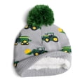 thumbnail image 2 of John Deere Tractor Pom Pom Beanie Winter Hat Youth to Toddler, 2 of 5