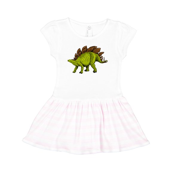 Inktastic Smiling Stegosaurus Girls Toddler Dress