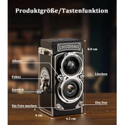 Mini Vintage Digital Camera, Portable Retro Twin-Lens Reflex Style Digital Camera with 16GB Card, 12MP Photos, Autofocus, 1080P FHD Video, Dual Filters, Gifts for Boys, Girls, Wife, Mothers Day Gifts