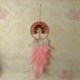 thumbnail image 2 of Atrapasueños grandes con forma de árbol de la vida: plumas de gallo rosa con ágata roja, atrapasueños hecho a mano para la decoración de la pared del dormitorio, 2 of 5