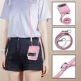 thumbnail image 5 of Crossbody Wallet Case Compatible with Samsung Galaxy Z Flip 4 with Lanyard Leather Shockproof Girly Case-Pink, 5 of 6