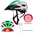 thumbnail image 4 of Casco de ciclismo Wosthever con luces bicicleta de carretera montaña blanco verde L, 4 of 6