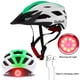 thumbnail image 4 of Greeniant Casco de ciclismo con luces Bicicletas de carretera de montaña Advertencia de carga Sombrero de seguridad Bicicleta Escalada Gorras de Ciclismo blanco verde METRO, 4 of 6