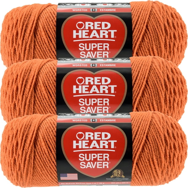 Red Heart Super Saver YarnCarrot, Multipack Of 3