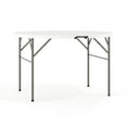 thumbnail image 3 of Emma + Oliver 4' Round Plastic Event Folding Table with Carrying Handle, White, 3 of 8