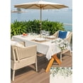 thumbnail image 5 of Outdoor Tablecloth with Umbrella Hole for Patio/Picnic/Party/Camping, Sage Green Waterproof Table Cloth Rectangle Table Cover Washable, Eucalyptus Leaves (60"x 84"), 5 of 8