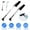 Black, variant on TeqHome 33" Extendable Aluminum Snow Brush with Ice Scrapers for Car Windshield and Window Car Snow Scraper and Brush with 360° Pivoting Brush Head Ergonomic Sponge Grip White