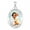 Sterling Silver, variant on Saint Gianna Beretta Molla Round Religious Medal - 1 Inch X 1 Inch - Sterling Silver