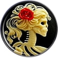 thumbnail image 2 of Body Candy Stainless Steel Red Rose Skeleton Cameo Tragus Cartilage Earring 16 Gauge 1/4", 2 of 3