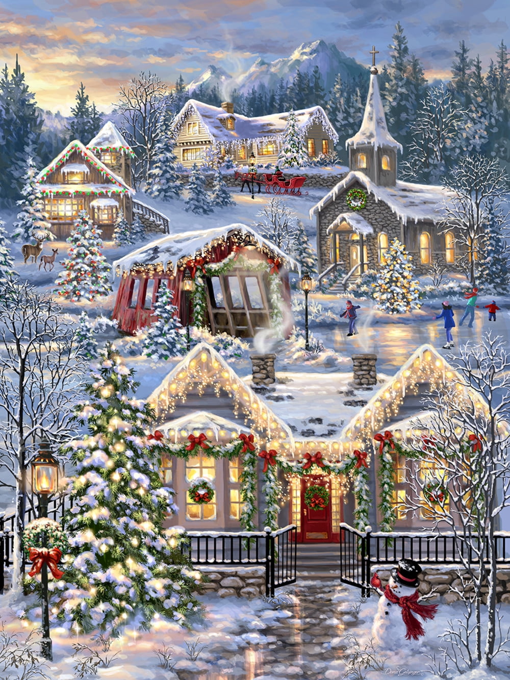 Springbok's 1000 Piece Jigsaw Puzzle Christmas Village - Walmart.com