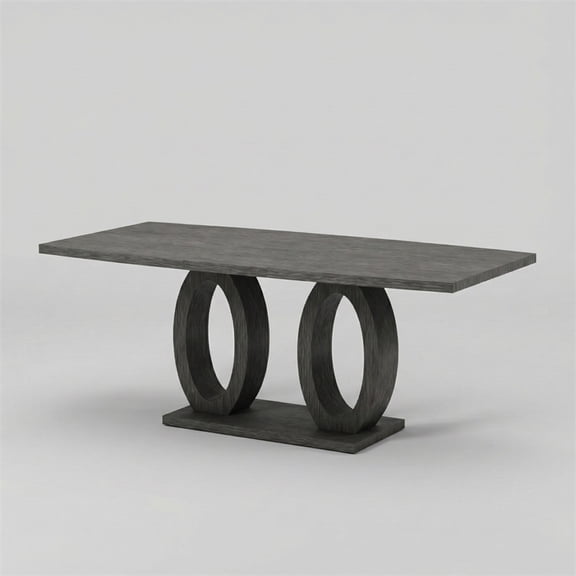 Furniture of America Gudra Contemporary Dining Table in Grey