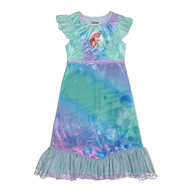 Camisón Disney con diseño de sirenita de fantasía para niña, talla 8