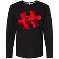 thumbnail image 3 of Inktastic Autism Awareness Be Kind Red Puzzle Piece Long Sleeve T-Shirt, 3 of 5