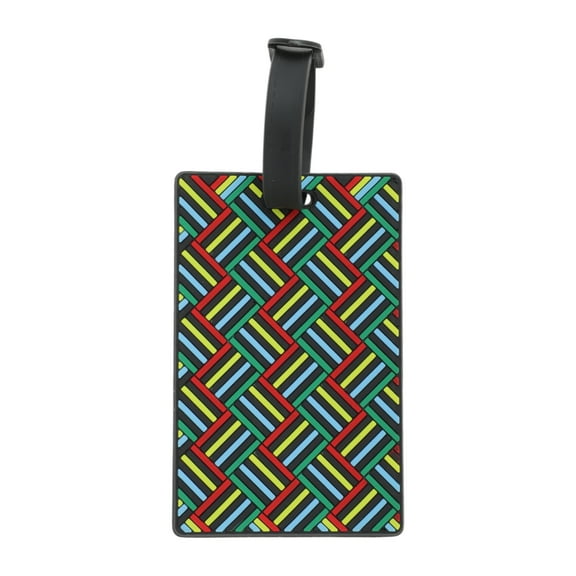 Unique Bargains 1 Pc Wave Pattern Luggage Tag for Travel Colorful