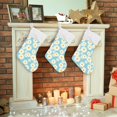 thumbnail image 7 of Coolnut 17.7 Inch Christmas Stockings, 2 PCS Beautiful Little Daisies on Blue Background Presonalized Large Stocking Sock for Family Holiday Xmas Party Decorations, 7 of 7