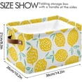 thumbnail image 4 of FREEAMG Summer Lemon Storage Basket, Durable Canvas Organizer With Handles Large Collapsible Storage Bins Boxes for Home Office - 2 Pack, 4 of 7