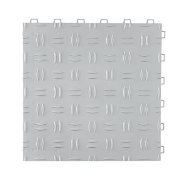 KFFKFF Garage Tiles 12x12 in 50 Piece Garage Floor Tiles Silver Interlocking