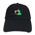 thumbnail image 1 of Kermit Sipping Tea But That's None Of My Business Black Hat Meme Baseball Cap Of, 1 of 1