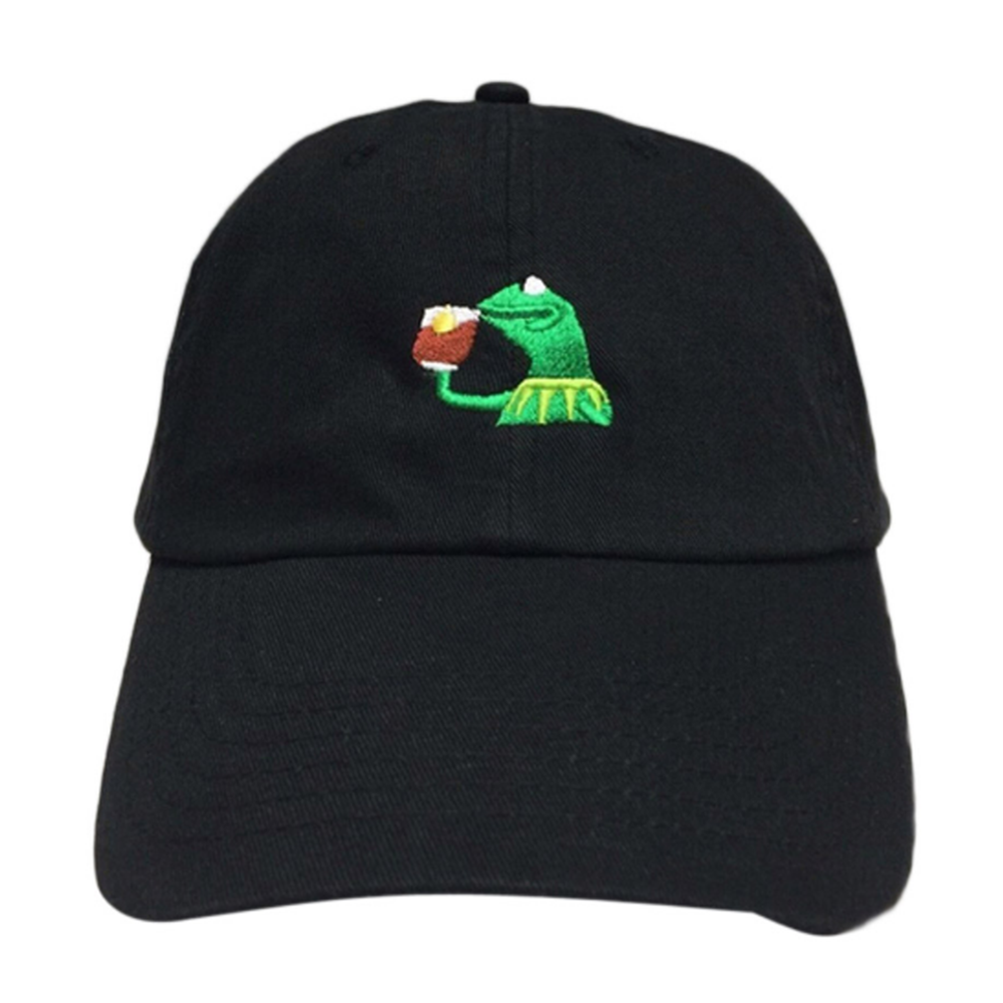 Kermit Sipping Tea But That S None Of My Business Black Hat Meme