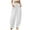 White, variant on Ecqkame Women's Casual Cotton Linen Baggy Pants Women's Casual Loose Baggy Pocket Pants Fashion Playsuit Trousers Overalls Cotton And Linen Pants White S