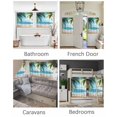 thumbnail image 3 of Coconut Tree Short Blackout Curtains 36 Inch Long Beach Blue Sky Sea Summer Vacation Rod Pocket Kitchen Curtains, 2 Panels Thermal Insulated Room Darkening Drapes for Bedroom, 30"W x 36"L, 3 of 5