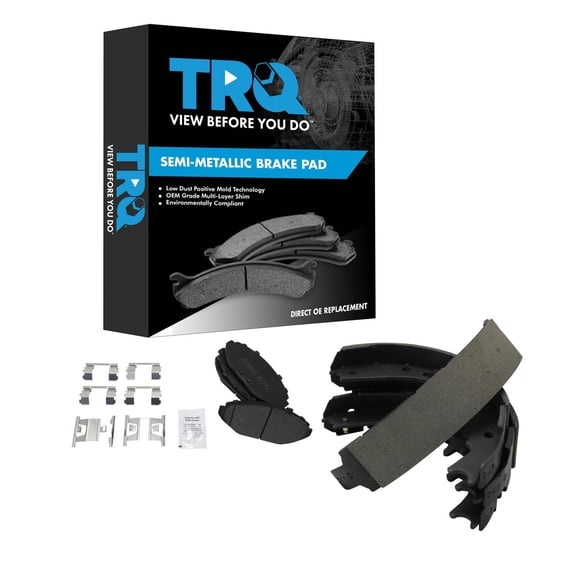 TRQ Front Rear Brake Pad Set Semi Metallic Fits 1998-2002 Lincoln Town Car