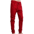 thumbnail image 2 of J. METHOD Men’s Joggers Pants Casual Lightweight Comfy Harem Slim Fit Adjustable Elastic Waist Pockets Sweatpants NEMP08 Red XL, 2 of 6