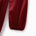 thumbnail image 5 of PatPat Tenues Assorties Rouges pour la Famille Robe en Satin Soyeux à Longues Manches Bouffantes Ou Chemise à Carreaux, 5 of 5
