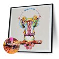 thumbnail image 2 of 5D bricolaje completo taladro diamante pintura música rana bordado artesanía Kit hogar pared arte Tmvgtek decoración de arte en el hogar, 2 of 9