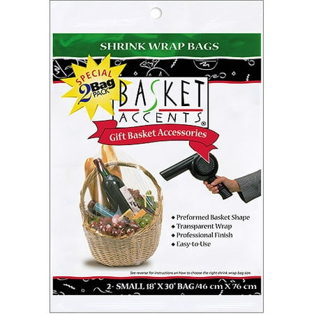 bags shrink wrap clear basket pack accents 2ct walmart
