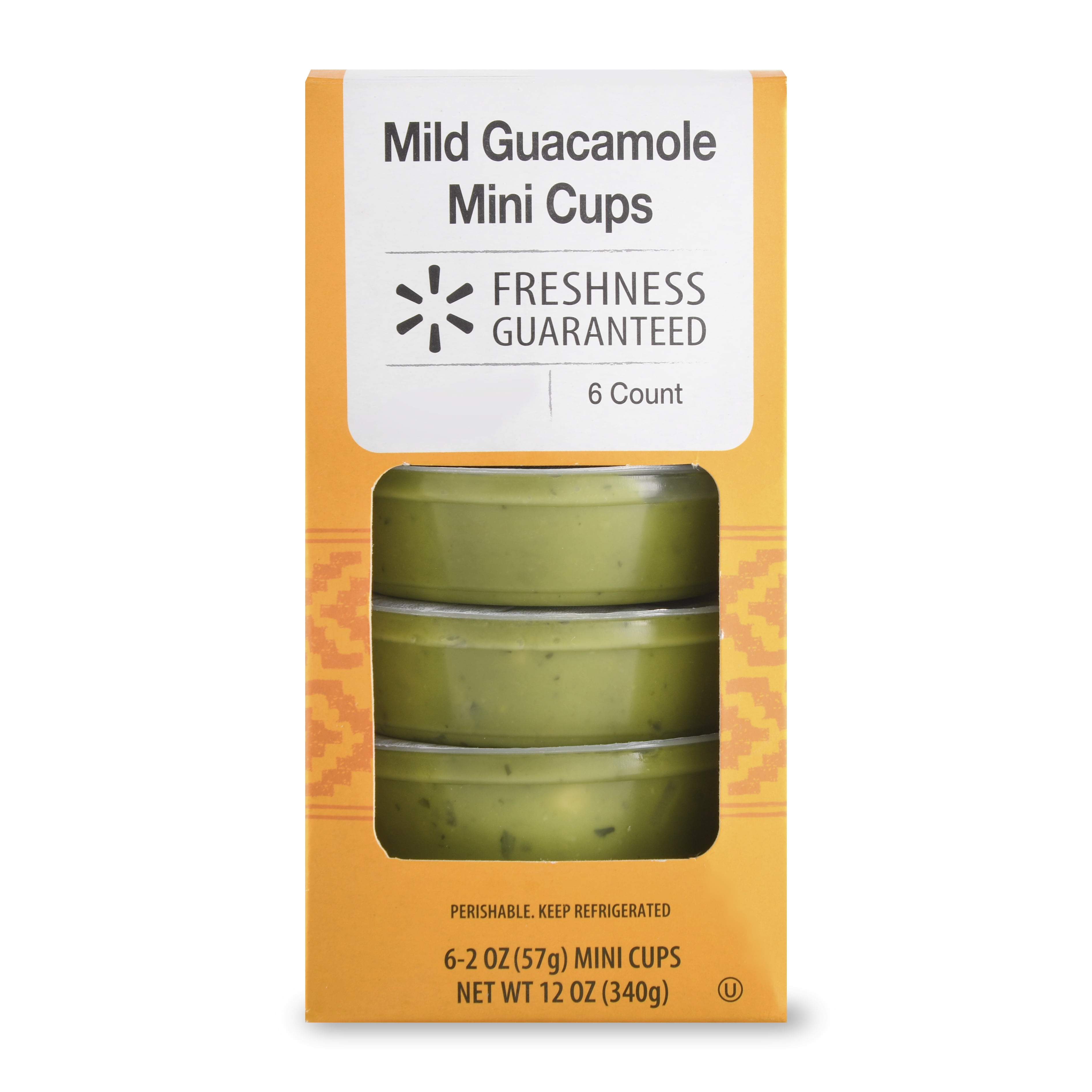 Freshness Guaranteed Mild Guacamole Mini Cups, 12 oz, 6 Count