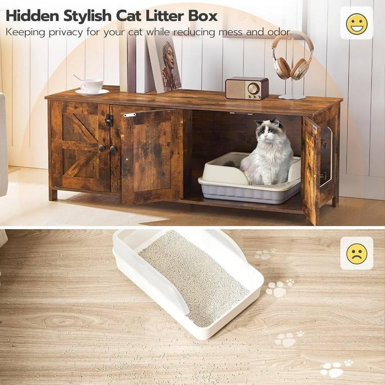 L-shaped Desk Lamp FUFU&GAGA Modern Cat Litter Box Enclosure For