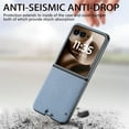 thumbnail image 4 of ELEHOLD for Motorola Razr 2025 / Motorola Razr 60 Slim Folding Case , Fiber Pattern Full Body Protection Shockproof Anti-Fingerprint Anti-Scratch Protective Case for Motorola Razr 60 ,Blue, 4 of 9