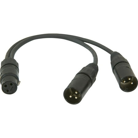 Pro Co Ameriquad Microphone Cable - Pro Co Y Mic Cable Female XLR-2 Male XLR 1 Ft