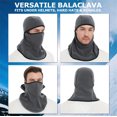 thumbnail image 4 of EINSKEY Fleece Ski Mask with Nose Wire, 2-Pack Winter Full Face Mask Balaclava Hood Thermal Neck Cover for Skiing Cycling Running 2 Grey, 4 of 6
