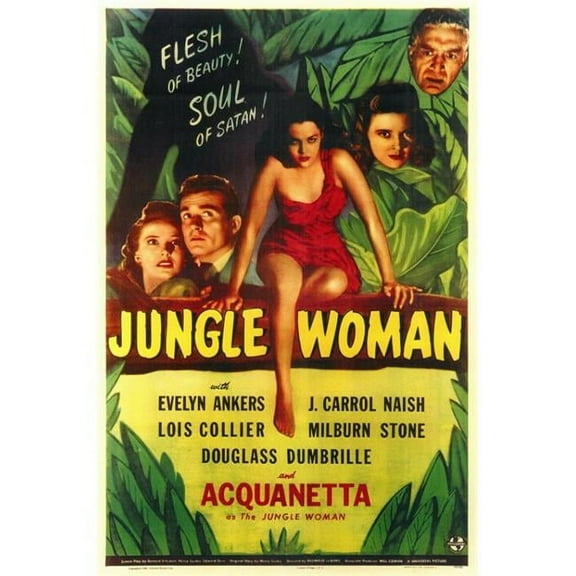Pop Culture Graphics MOVIC3878 Jungle Woman Movie Poster, 11 x 17