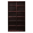 thumbnail image 4 of 12 Shelf Double Wide Wood Bookcase, 84 inch Tall - Cherry Finish, 4 of 4