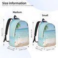 thumbnail image 3 of Honeii Starfish in Beach Print Canvas College Laptop Backpack, Durable Rucksack Travel Notebook Bag School Backpack Book Bag for Men Women-Medium, 3 of 7