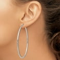thumbnail image 3 of Primal Gold 10 Karat White Gold 2mm Tube Hoop Earrings, 3 of 4