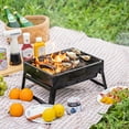 thumbnail image 5 of Gardenised Portable Charcoal Grill Foldable Stainless Steel BBQ for Camping Backyard Tailgating Hiking Picnic Travel Beach Parties Garden Gatherings Poolside Cooking Skewers & Outdoor Barbecues, Small, 5 of 6