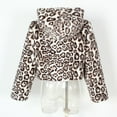 thumbnail image 5 of Hooded Leopard Print Jacket Plush Cropped Jacket Autumn Winter Jacket, 5 of 7