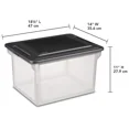 thumbnail image 3 of File Storage Box Hanging Files Organized Home Office Stacking Lid Clear Base New, 3 of 6