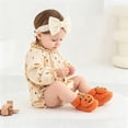 thumbnail image 6 of Ecetana Baby Fuzzy Bootie Slippers Halloween Cozy Sock Shoes Soft Infant Shoes Warm Fleece Slippers for Toddlers, 6 of 6