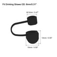 thumbnail image 2 of 10pack Straw Cover Cap, Black Silicone Straw Tips Cover Fits 8mm/0.31 Drinking Straws, 2 of 6